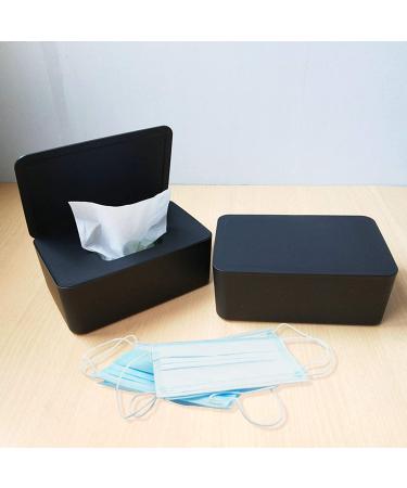 Wipes Dispenser & Holder with Sealing Design - Black | Keep Wipes Fresh | Refillable Container - Perfect for Bathroom | Baby Wipe Case with Lids - Buy Online on GoSupps.com