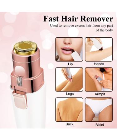 Molbory 2-in-1 Eyebrow Razor & Face Hair Remover for Women | Pain-Free Trimming & LED Light for Eyebrows Lips Chin & Nasal Hair - Buy Online on GoSupps.com