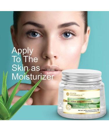 Khadi-Organique Alove vera Gel (Transparent) for Daily Face Moisturization | Aloe vera Extract Ashwagandha Extract Comfrey Extract Liquorice extract - 200gm/7.05 fl oz - Buy Online on GoSupps.com
