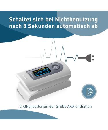 Yuwell Pulse Oximeter - Accurate Oxygen Saturation & Heart Rate Measurement OLED Display Includes Batteries - International Shipping Available - Buy Online on GoSupps.com