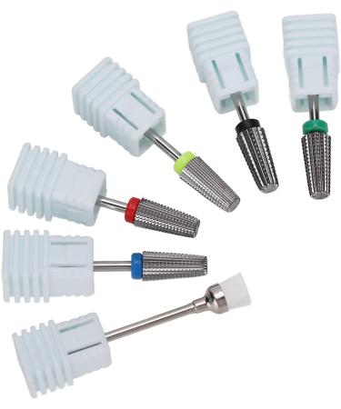 Nail Drill Bit Multifunctional Nail Drill Bit Set Nail Drill Bits Multifunctional Nail Drill Bits Tungsten Steel 5 in 1 Nail Polishing Grinding Head Manicure Tool (Stainless Stainless Steel Color - Buy Online on GoSupps.com