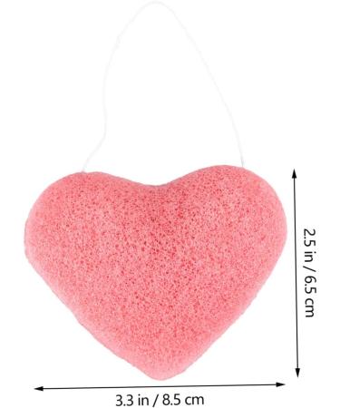 Beaupretty 15 pcs Heart Shaped Face Wash Sponges | Exfoliating Facial Cleansing Puff & Skin Scrubber | Natural Cosmetic Face Pads - 1 Count (Pack of 1 - Buy Online on GoSupps.com