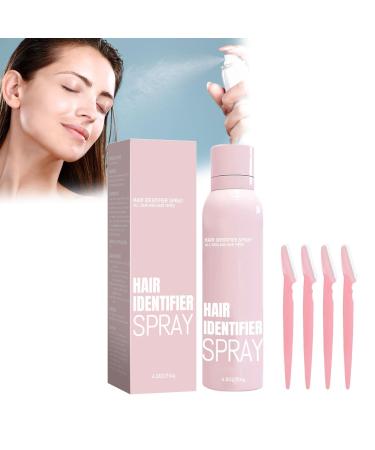Hair Identifier Spray for Face Shaving 2024 New Face Hair Identifying Spray Moisturizing And Skin Care Dermaplaner Set Spray Facial Hair Identifier Spray for Dermaplaning(Pink)