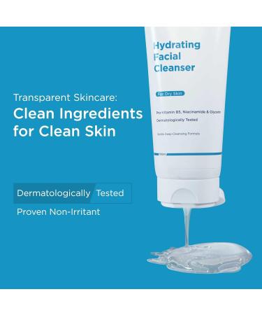 Hydrating Face Wash for Dry Skin - Gentle Deep-Cleansing Cleanser for Women & Men (100 ml) - Non-Drying Formula - Buy Online on GoSupps.com
