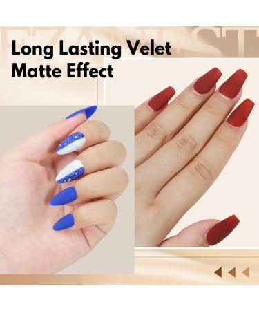 FZANEST Matte Top Coat Gel Polish No Wipe Velvet Gel Top Coat Long Lasting Soak Off UV Gel - Buy Online on GoSupps.com