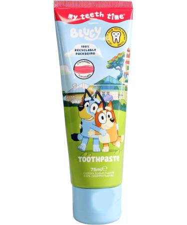 Bluey Toothbrush Duo & Toothpaste (Strawberry) with Homlix Reward Stickers - Children Strawberry Toothpaste - Buy Online on GoSupps.com
