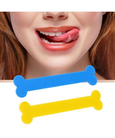 Tongue Spatula Sticks - 2 Piece Set | Bone Shaped Mixed Colors | Language Training Tools for Tongue Muscle Power - Buy Online on GoSupps.com