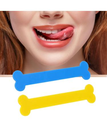 Tongue muscle trainer synthetic resin mouth muscle trainer mouth muscle trainer tongue-tip exercise set helpful for children to speak swallowing awareness 2 pieces