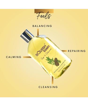 Sage & Cedarwood Body Wash - 250ml Vegan Shower Gel with Aloe Vera | Paraben-Free Aromatherapy Cleanser for Men & Women - Buy Online on GoSupps.com