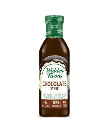 Walden Farms Chocolate Syrup, 12 oz, 0g Net Carbs Keto Friendly, Non-Dairy, No Gluten, Sugar Free, Sweet and Delicious Flavor for Pancakes, Waffles, French Toast 12 Fl Oz (Pack of 1)