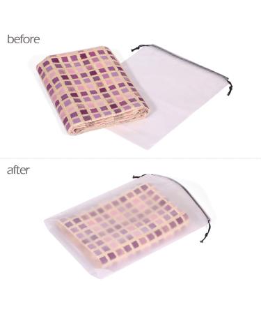 Set of 12 Portable Translucent Shoe Bags for Travel - Clear Storage Organizer with Drawstring for Men and Women - Buy Online on GoSupps.com