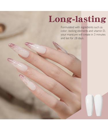 Milky White Gel Nail Polish - White Gel Nail Polish - French Manicure Gel Polish - High Glossy White Nail Varnish - Nude Color Translucent Nail Gel Soak Off UV LED Nail Lamp - Buy Online on GoSupps.com