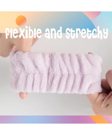 Funnyfox Wrist Washbands - 5 Pairs Absorbent Towel Bands for Face Washing | Liquid Barrier in Pink, Purple, White, Blue, Grey - Buy Online on GoSupps.com