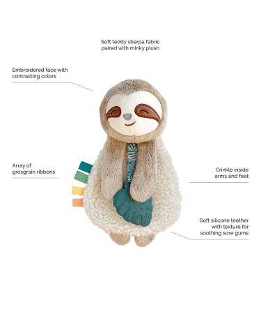Itzy Ritzy Sloth Lovey with Teether, Crinkle Sound, Sherpa Fabric & Minky Plush - Buy Online on GoSupps.com