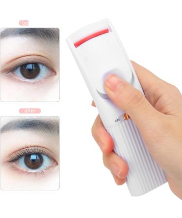 Sunicon Heated Eyelash Curler Handheld USB Intelligent Temperature Control Quick Preheating Ergonomic Design Heated Lash Curler for Women Quick Makeup (White) - Buy Online on GoSupps.com