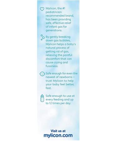 Mylicon Infant Gas Relief Drops Original Formula - 1 oz (2 Pack) | Fast Gas Relief for Babies - Buy Online on GoSupps.com
