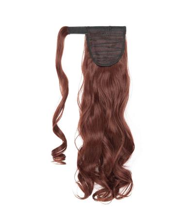 Preference Extensions Ponytail Clip In - 43cm Wavy Dark Chestnut Brown Real Hair Extensions - Buy Online on GoSupps.com