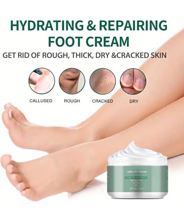 Urea 40% Foot Cream with Tea Tree Oil - Cracked Heel Repair & Deep Moisturizing for Dry Skin - Buy Online on GoSupps.com