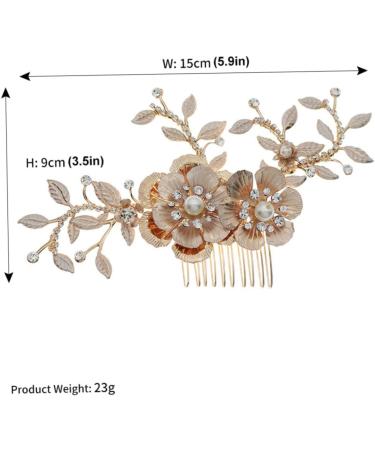 FRCOLOR comb hair jewels for women bridal hair clip hair claw clips for women pearl hair barrettes pearl headpiece goody hair clips for women Hair Side Hair up Miss alloy modeling - Buy Online on GoSupps.com