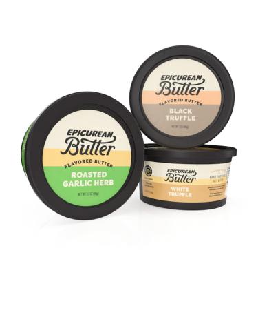 Epicurean Butter, Steak Finishing Butter, Variety Pack Steak 3 Count (Pack of 3)