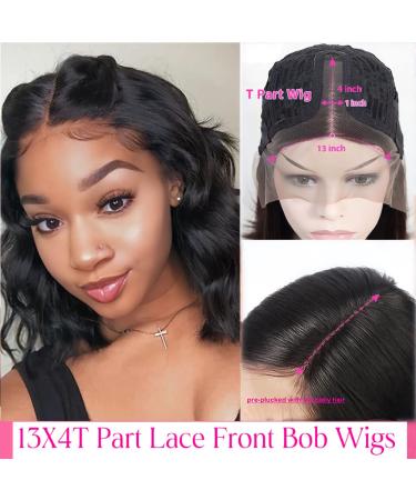 Short Bob Body Wave Human Hair Wig for Black Women - 12 Inch Brazilian Virgin Remy Hair - Buy Online on GoSupps.com