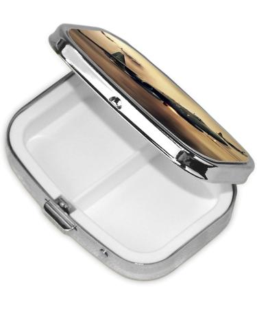 War Plane Printing Small Pill Case - Cute Travel Pill Organizer with 2 Compartments for Purse & Gifts - Buy Online on GoSupps.com
