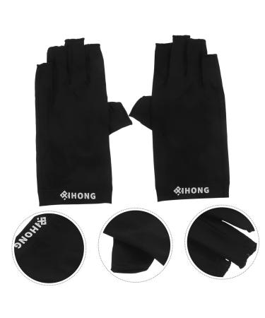 DOITOOL 1 Pair Uv Gloves Nail Molding Gel Uv Gel Gloves Summer Gloves Uv Nail Gloves Fingerless Gloves Girls Glove Nail Gel Uv Protection Gloves Women's Cool Gloves Led Fabric 19.5x8cm Black - Buy Online on GoSupps.com
