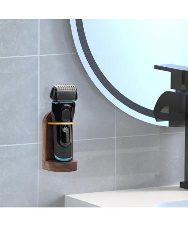 Linkidea Electrical Razor Holder | Self-Adhesive Wooden Wall Bracket & Organizer for Bathroom - Ideal Shower Storage Solution - Buy Online on GoSupps.com
