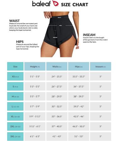 Baleaf Women's High Waisted Running Shorts with Liner - Black, Medium - Buy Online on GoSupps.com