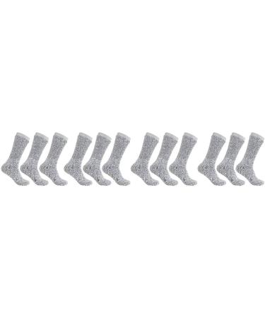 Personal Touch Diabetic Socks Crew Style - 12 Pairs, Gray, Men's & Women's Sizes 9-11 - Buy Online on GoSupps.com
