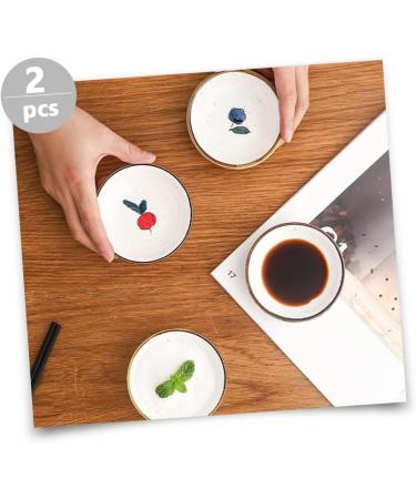 MAGICLULU 8 Pcs Hand-painted Saucer Ceramic Sauce Plate Butter Ketchup Dish Dipping Dishes Ceramic Condiment Dishes Vinegar Bowls Sauce Seasoning Plate White Simple Soy Sauce Rack Ceramics 9.5X9.5X2.5CMx4pcs Whitex4pcs - Buy Online on GoSupps.com