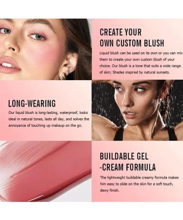 Matte Cream Liquid Blush Trio | Skin Tint Makeup for Cheeks | Long-Wearing & Smudge-Proof | Dewy Finish | Cruelty-Free - Buy Online on GoSupps.com