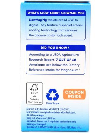 Slow-Mag Calcium Tablets 71.5mg - 60 Count - Buy Online on GoSupps.com