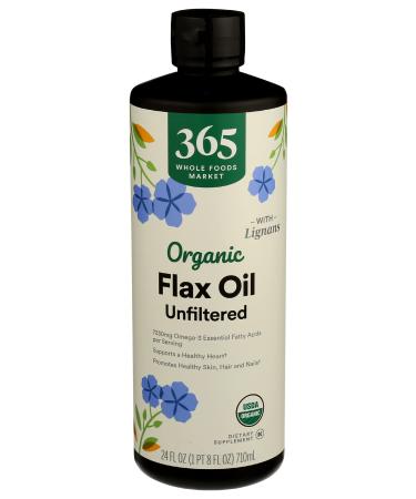365 by Whole Foods Market, Flax Oil Unfiltered High Lignan Organic, 24 Fl Oz