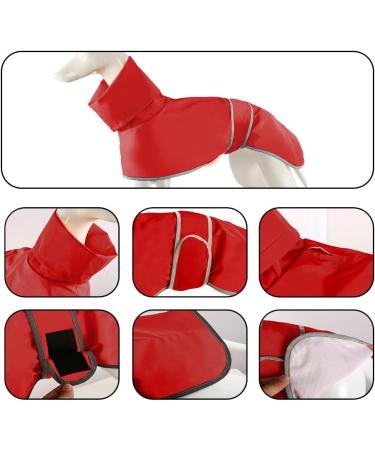 Buy Waterproof Greyhound & Whippet Rain Coats | Light & Durable XXL Red Coats for Medium to Large Dogs - Buy Online on GoSupps.com