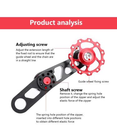 VGEBY Bicycle Tensioner - Aluminum Alloy Folding Single Speed Chain Tensioner for Rear Derailleur - Cycling Parts - Buy Online on GoSupps.com