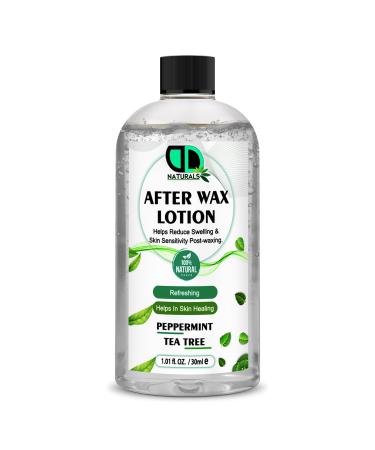 DD teck Peppermint & Tea Tree Oil After Wax Lotion - Soothes and calms irritation prevents ingrown hairs and bumps fights bacteria and prevents infections for