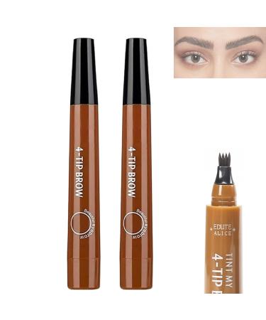 Lightsbetter Waterproof Brow Pen Tint My 4 Tip Brow Waterproof Lightsbetter Eyebrow Precisely My Brow Pencil Natural Precise 4 Point Eyebrow Pencil (01# Light Brown) 01 # Light Brown