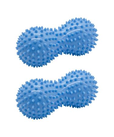 Spiky Massage Ball Spiky Massage Ball Peanut Shape Hand Foot Massager Deep Tissue Muscle Relax Roller 2pcs Blue