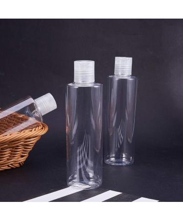 BENECREAT 8 Pack 250ml (8.45oz) Empty PET Plastic Air Flight Travel Bottles with Clear Disc Cap for Toiletries Shampoo Cosmetic Lotion Clear Cap 250ml - Buy Online on GoSupps.com