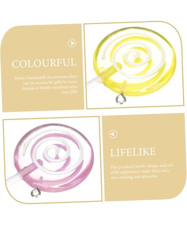 VINTORKY 6pcs Lollipop Model Kids Toy Mini Lollipops Embellishments Diy Lollipops Pendant Fake Lollipops Lollipop Props Wall Decor Christmas Candy Cane Toys Supplies Plastic Child Dessert - Buy Online on GoSupps.com