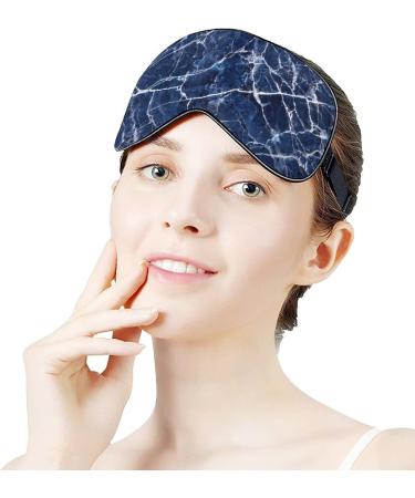 Blue Marble Texture Sleep Mask for Women - Adjustable Eye Shades with Elastic Strap - Perfect for Travel & Relaxation - Buy Online on GoSupps.com