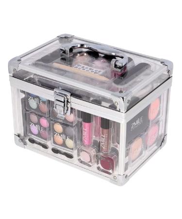 Zmile cosmetics acrylic transparent cosmetic case vegan cosmetics with make -up - make -up set for on the go for traveling and giving away - Buy Online on GoSupps.com