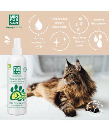 MENFORSAN Dry Shampoo with Argan Oil for Cats - 250ml | International Shipping Available - Buy Online on GoSupps.com