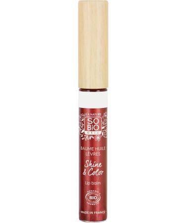  So'Bio tic L A NATURE SO BiO tic | Certified organic lip oil balm Shine&Color | Coral red | Nourished & glossy lips | Non-sticky texture | Synergy of plant oils | Vegan | Made in France | 5 ml - Buy Online on GoSupps.com