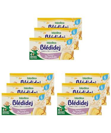 Bl dina Bl didej - C r ales b b Lact es Saveur Brioch e - D s 6 Mois - 12 briques de 250mL (Lot de 3)