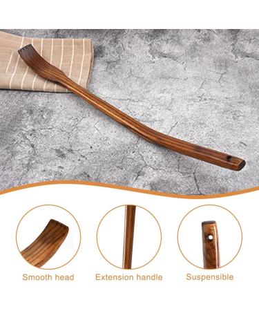 KisbeiBiBi Wooden Back Scratcher - Extended Curved Handle Anti-Itching Gentle for Skin 17.72 x 1.18 inches - Perfect for Men & Women - Buy Online on GoSupps.com