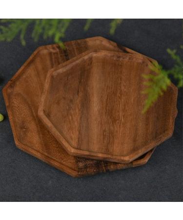 Shop Acacia Serving Trays Set - 2 Wooden Serving Boards for Vegetables Fruits Cheese & Desserts - Perfect for Parties - 12 & 10 Inch - Buy Online on GoSupps.com