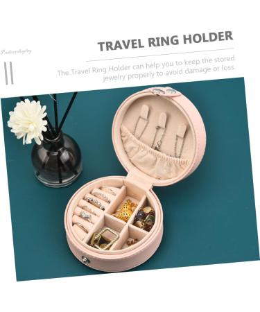 Zerodeko 2pcs Portable Jewelry Box Mens Earring Men Earring Small Earrings Container Girl Jewelry Earring Case Hoop Earrings for Girls Small Containers Watch Box Leather Travel Vintage 10X10X5CMx2pcs Pinkx2pcs - Buy Online on GoSupps.com