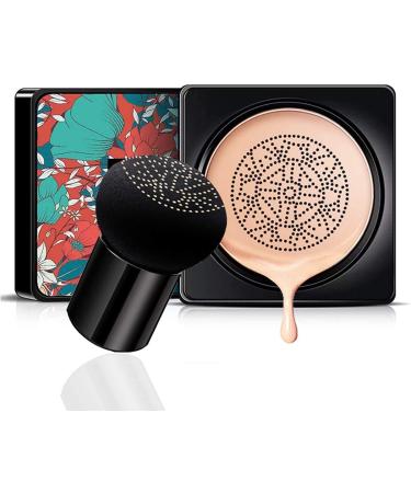 Mushroom Head Air Cushion BB Cream Concealer Lasting Nude Makeup Moisturizing Pigment CC Foundation  Even Skin Tone Makeup Base Primer(Natural)